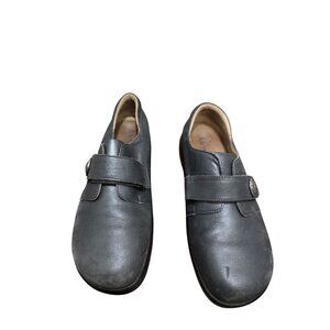 Alegria Paloma Women's Leather Slip-On Shoes Size 41 Adjustable Strap Button Acc